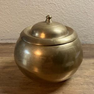 Korean Brass Pot Round Bowl with Lid